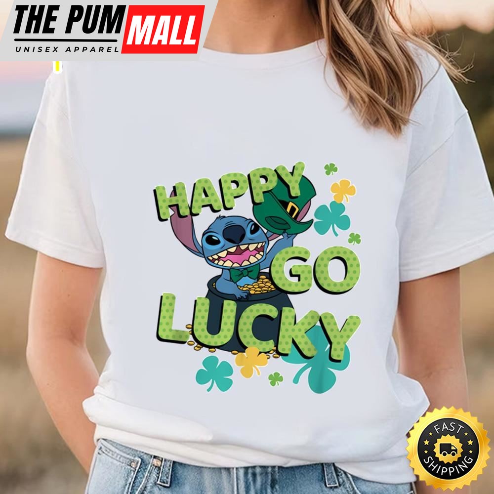Stitch St. Patricks Day Happy Go Lucky T-shirt