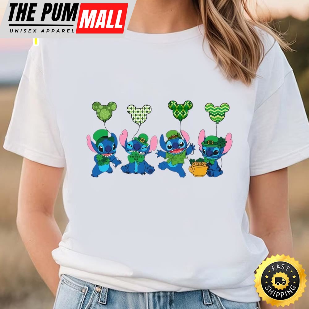 Stitch St. Patricks Day, Stitch Shamrock T-Shirt