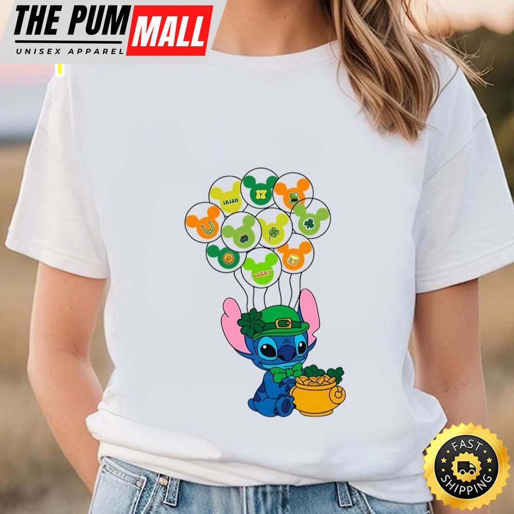 Stitch St Patricks Day T-Shirt, Disney Patricks T-Shirt