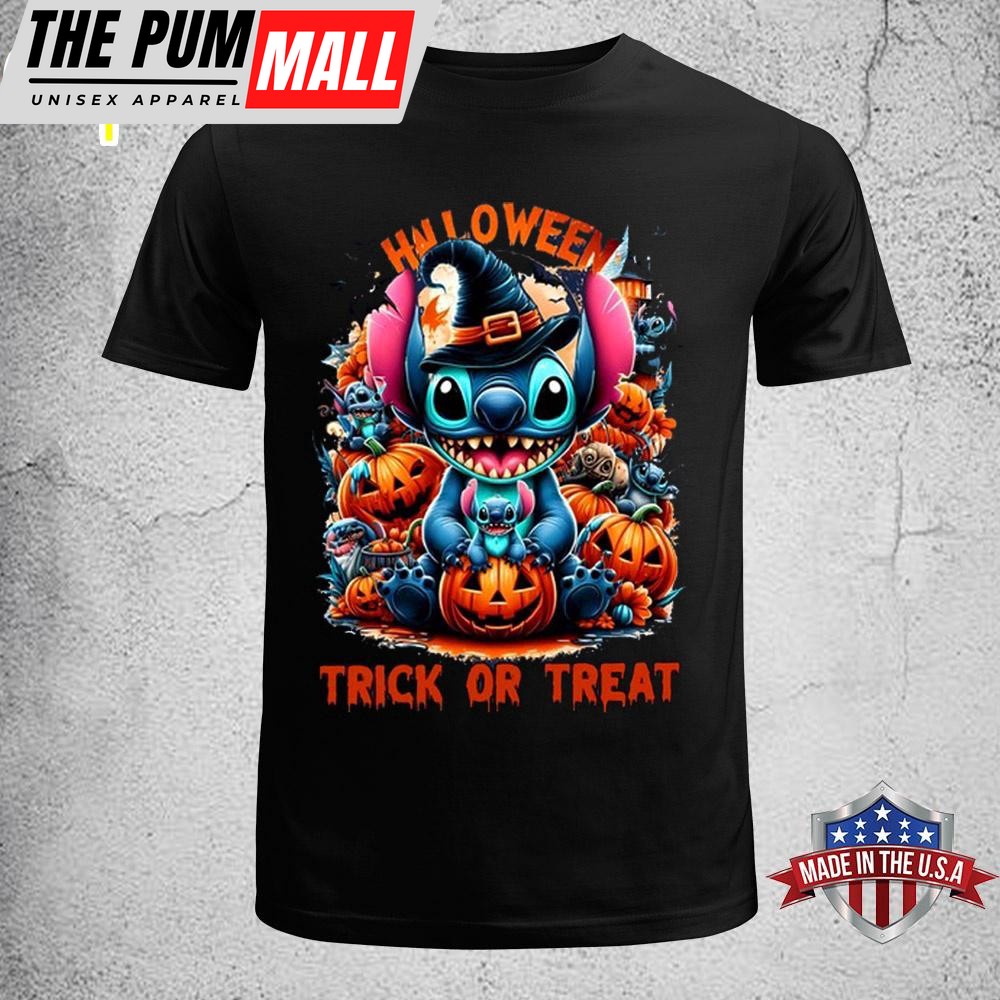 Stitch Trick Or Treat Halloween Day Pumpkin Unisex T-Shirt