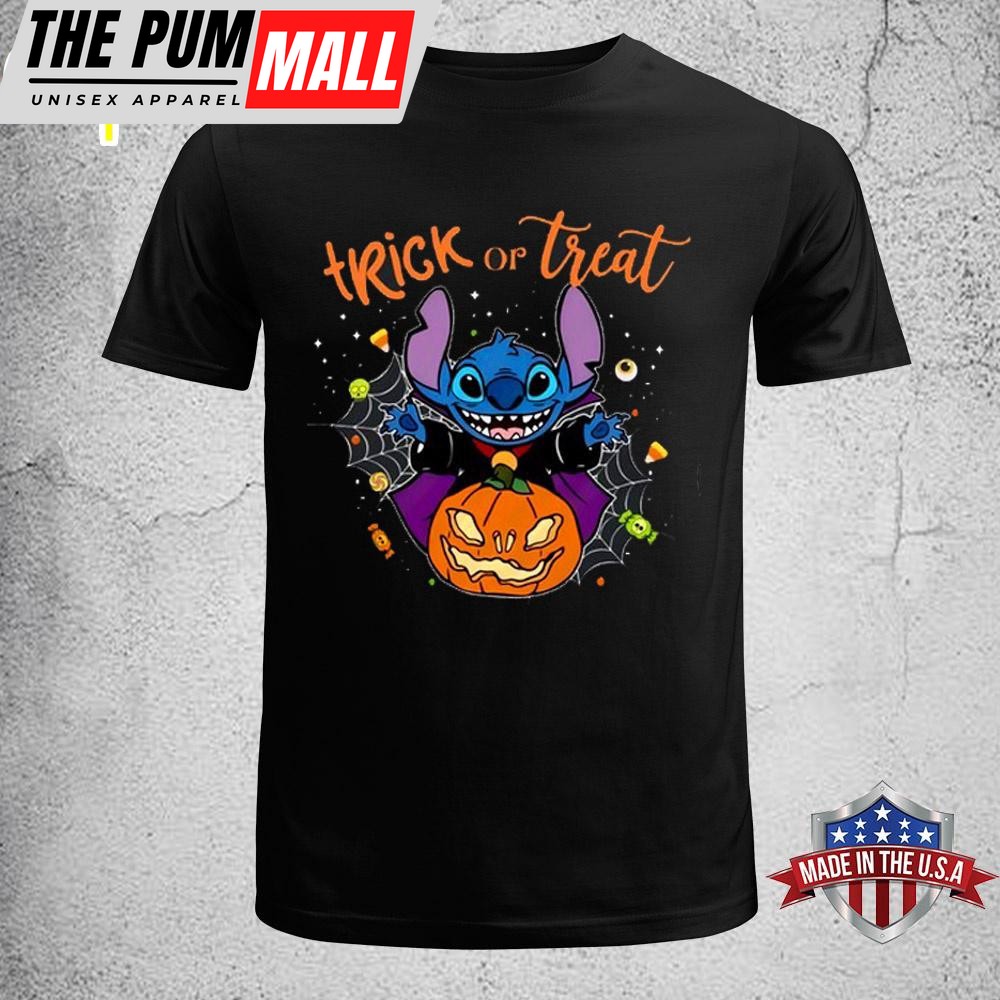 Stitch Trick Or Treat Happy Halloween Day Unisex T-Shirt