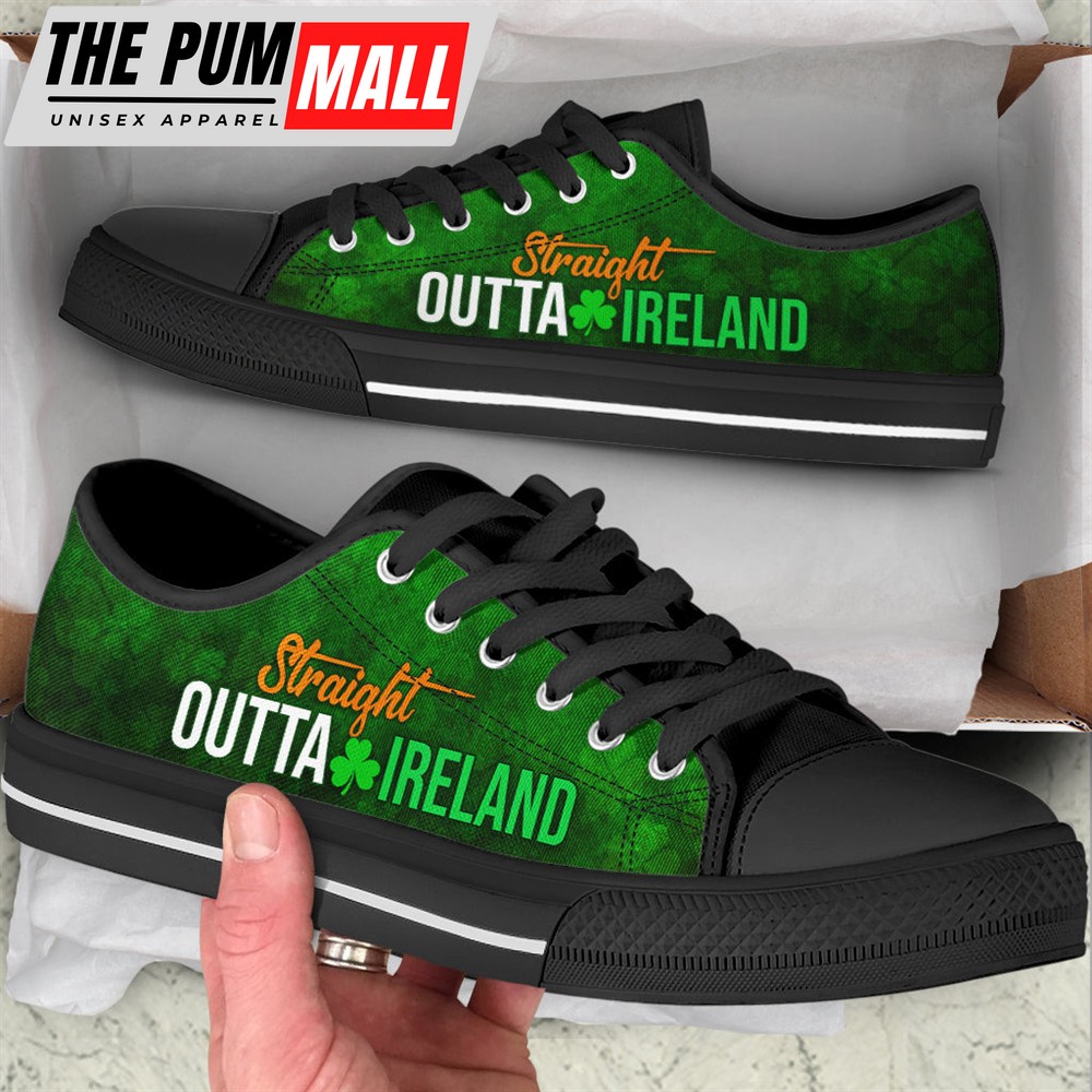 straight-outta-ireland-irish-shamrock-low-top-black-shoes-casual-shoes-irish-trkhgdni Straight Outta Ireland Irish Shamrock Low Top Black Shoes – Casual Shoes – Irish Gift St.Patrick’s Day