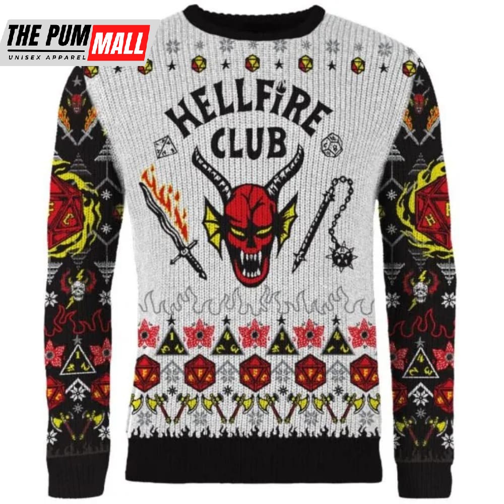 Stranger Things Hellfire Club Christmas Sweater