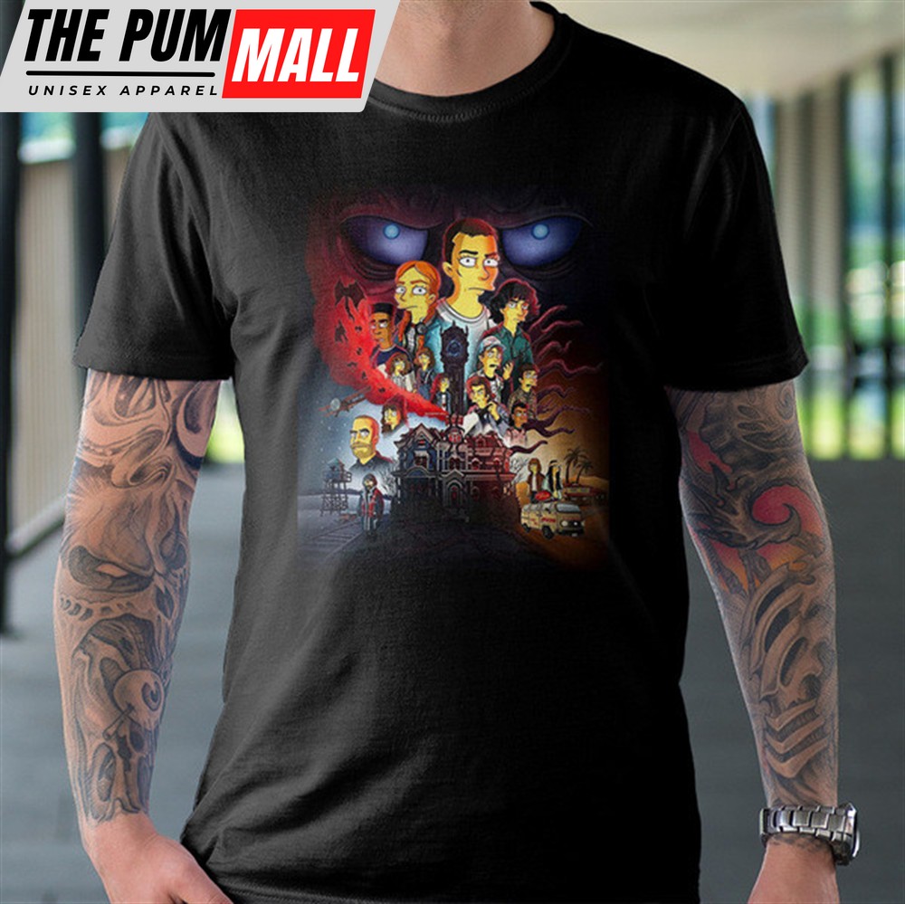 Stranger Things The Simpson Parody Design Unisex T-Shirt