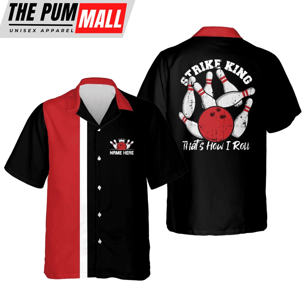 Strike King Hawaiian Shirt: Unisex Bowling Style That Rolls!