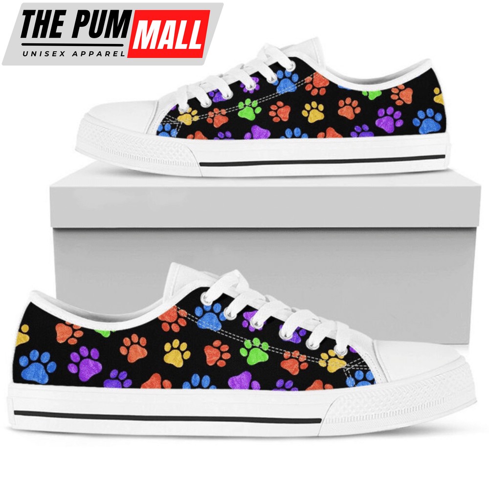 Stylish Dog Art Pastel Low Top Shoes – PN206182Sb: For Canine Lovers