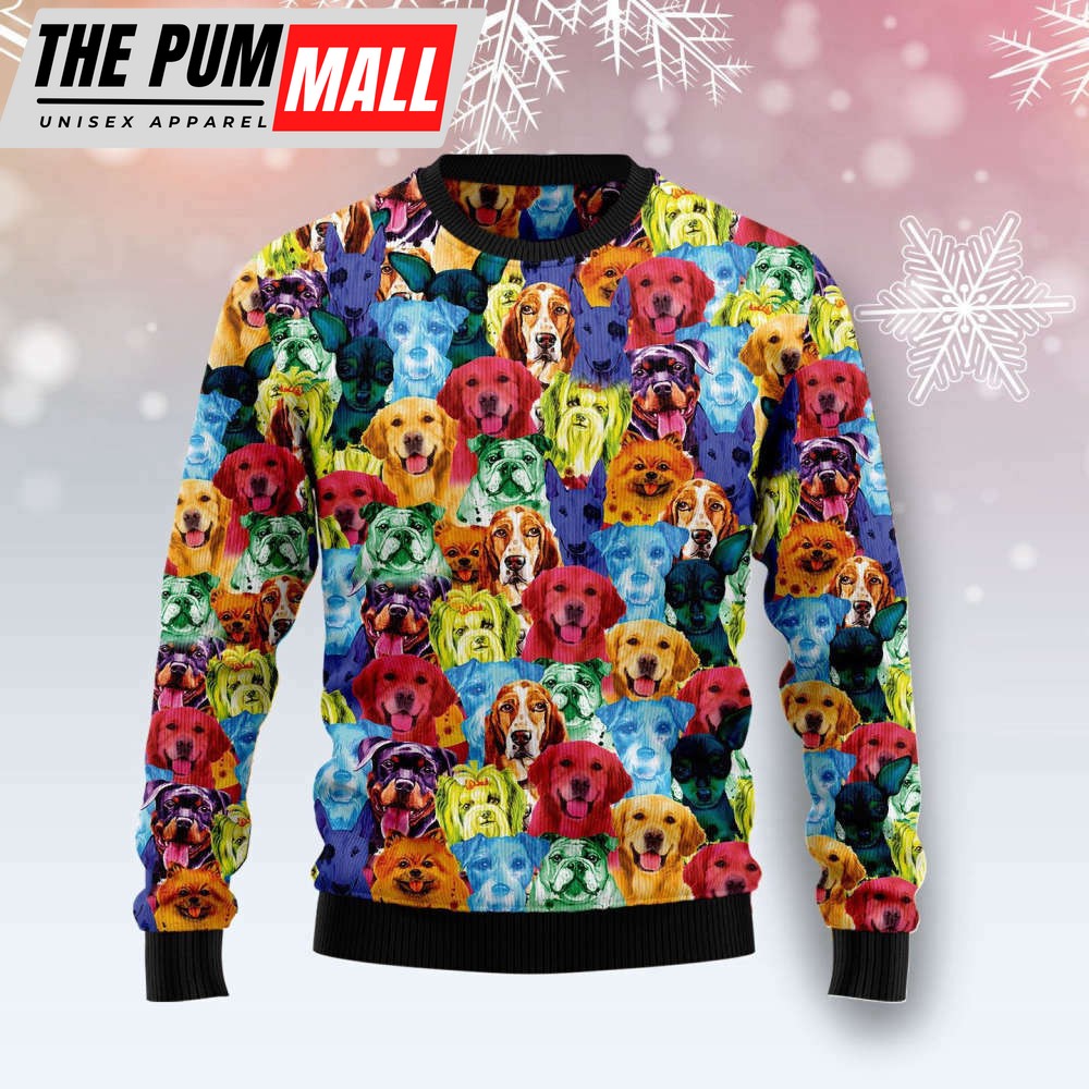 Stylish & Festive Dog Christmas Sweater: Vibrant Colors for a Colorful Holiday!