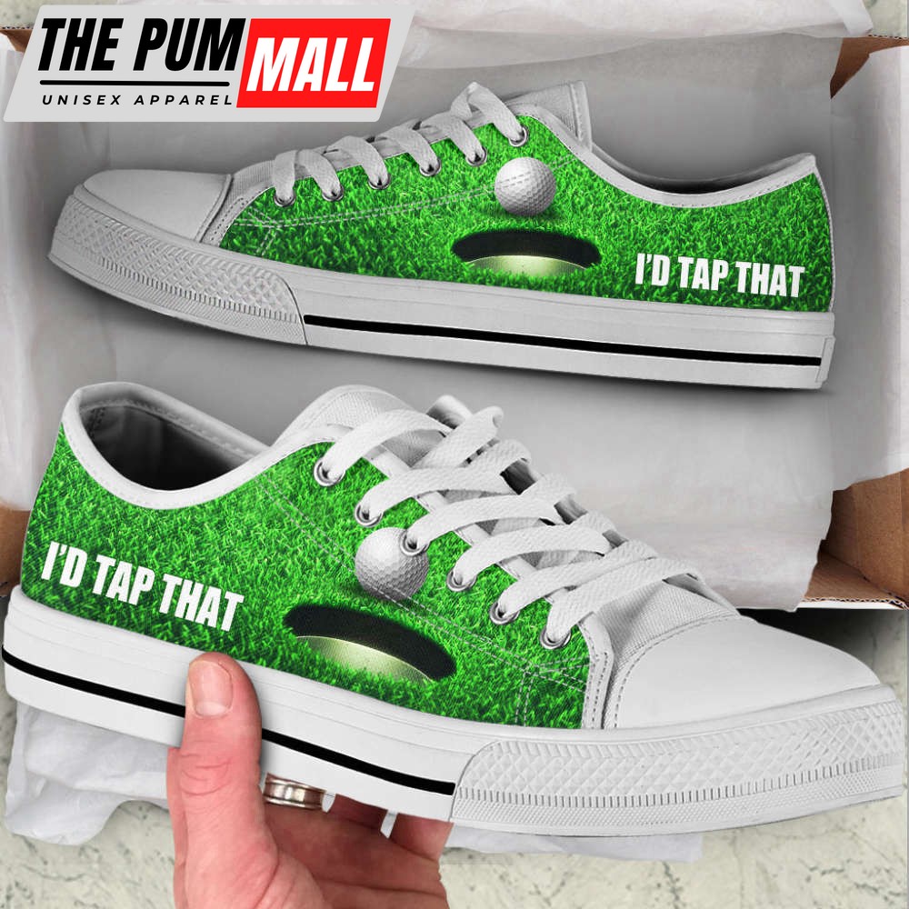 Stylish Golf I d Tap That Low Top Shoes Canvas Print – Stylish Footwear