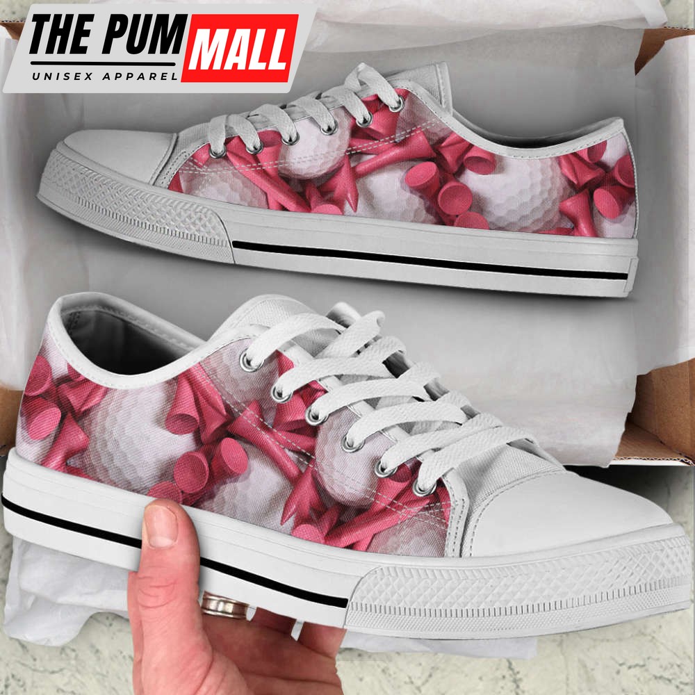 Stylish Ladies Golf Low Top Canvas Print Shoes – Trendy Fashion