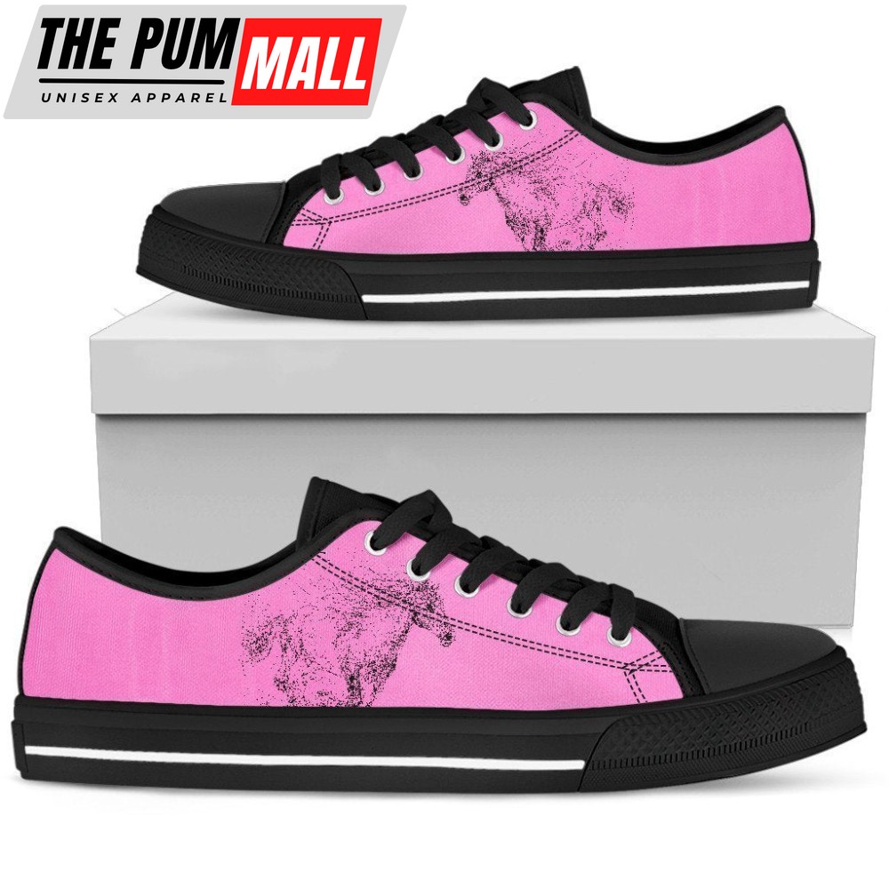 Stylish Pink Horse Women’s Low Top Shoe: Fashion and Comfort