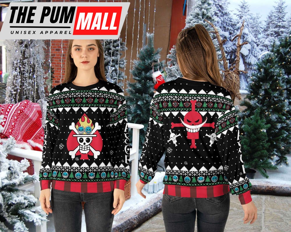 Stylish Skull Pirate Ugly Christmas Sweater: Unique Festive Attire