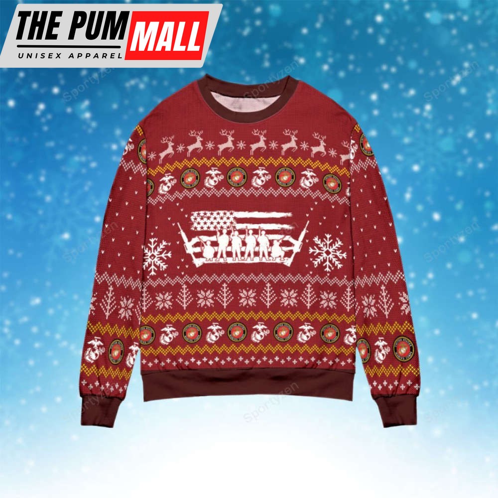 stylish-us-marine-corps-ugly-christmas-sweater-for-christmas-day-z22hf9n5 Stylish US Marine Corps Ugly Christmas Sweater – For Christmas Day