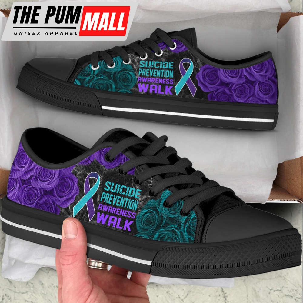 Suicide Prevention Shoes Awareness Walk Low Top Shoes Canvas Shoes