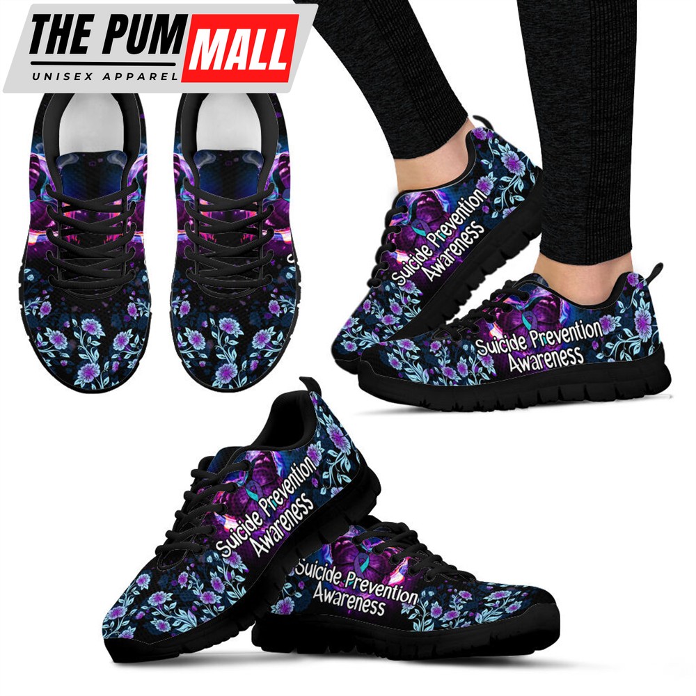 Suicide Prevention Shoes Heart Smoking Sneaker Walking Shoes – Best Gift For Men And Women