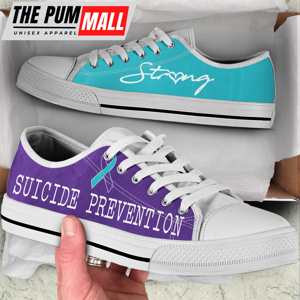 Suicide Prevention Shoes Strong Low Top Shoes – Best Gift For Men And Women – Sneaker For Walking