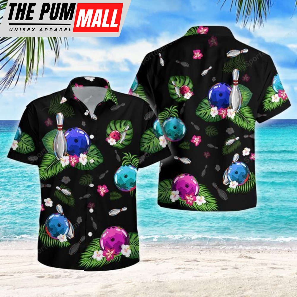 Summer Gift: Bowling Tropical Hawaiian Shirt – Men s Aloha Beach Shirt