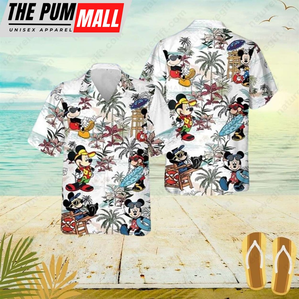 Summer Mickey Hawaiian Shirt Aloha Shirts Disney Vacation Gift