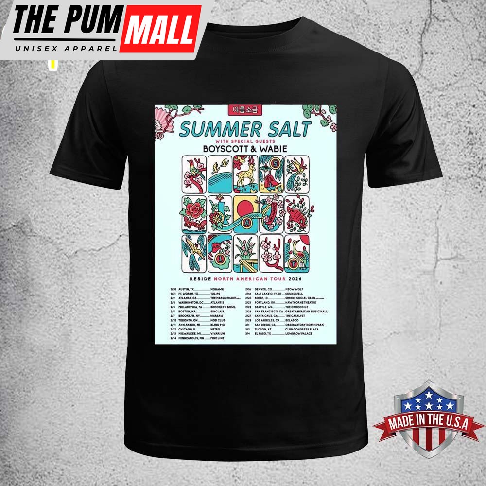 Summer Salt Reside North American Tour 2026 Unisex T-Shirt