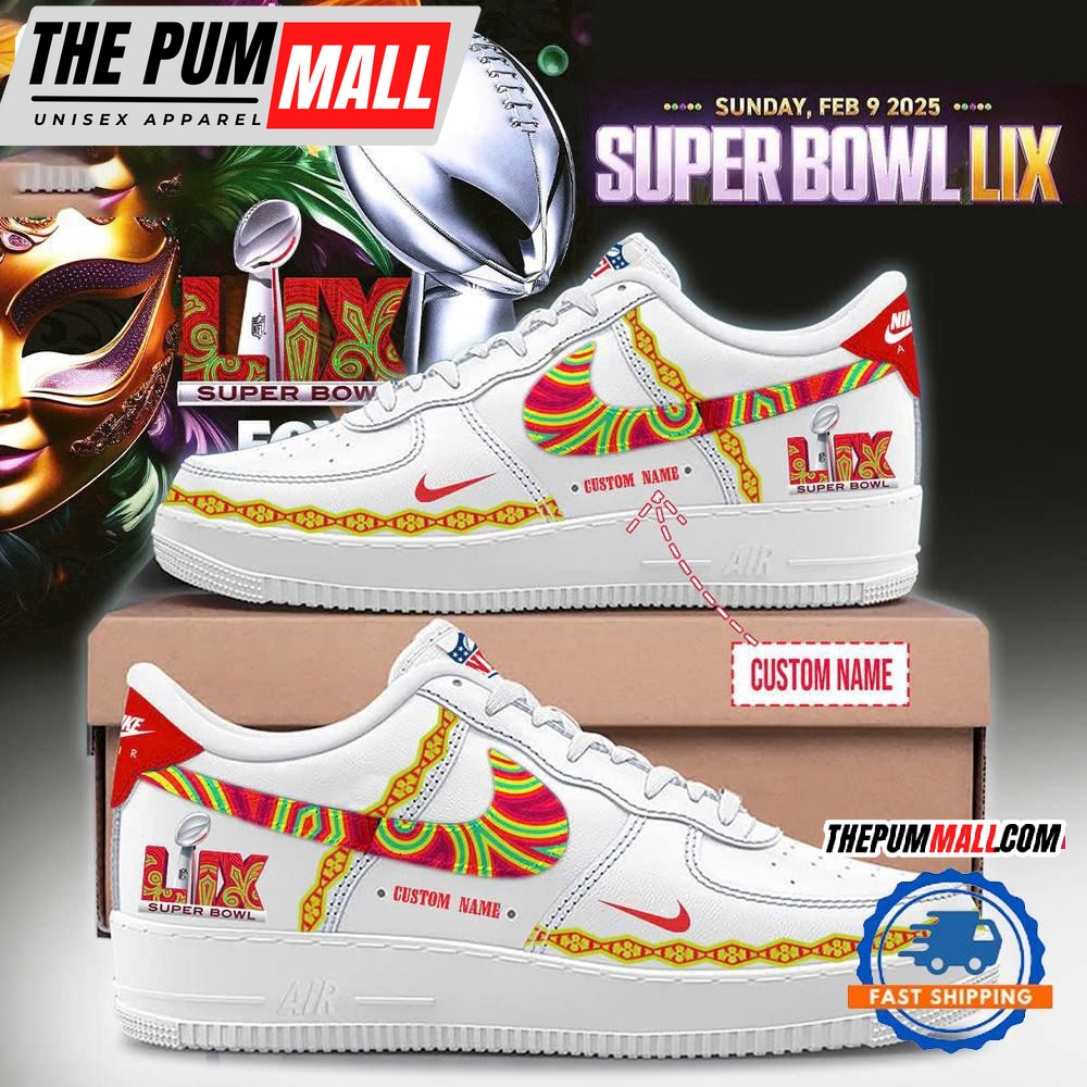 Super Bowl LIX Limited Edition White Air Force 1 Shoes
