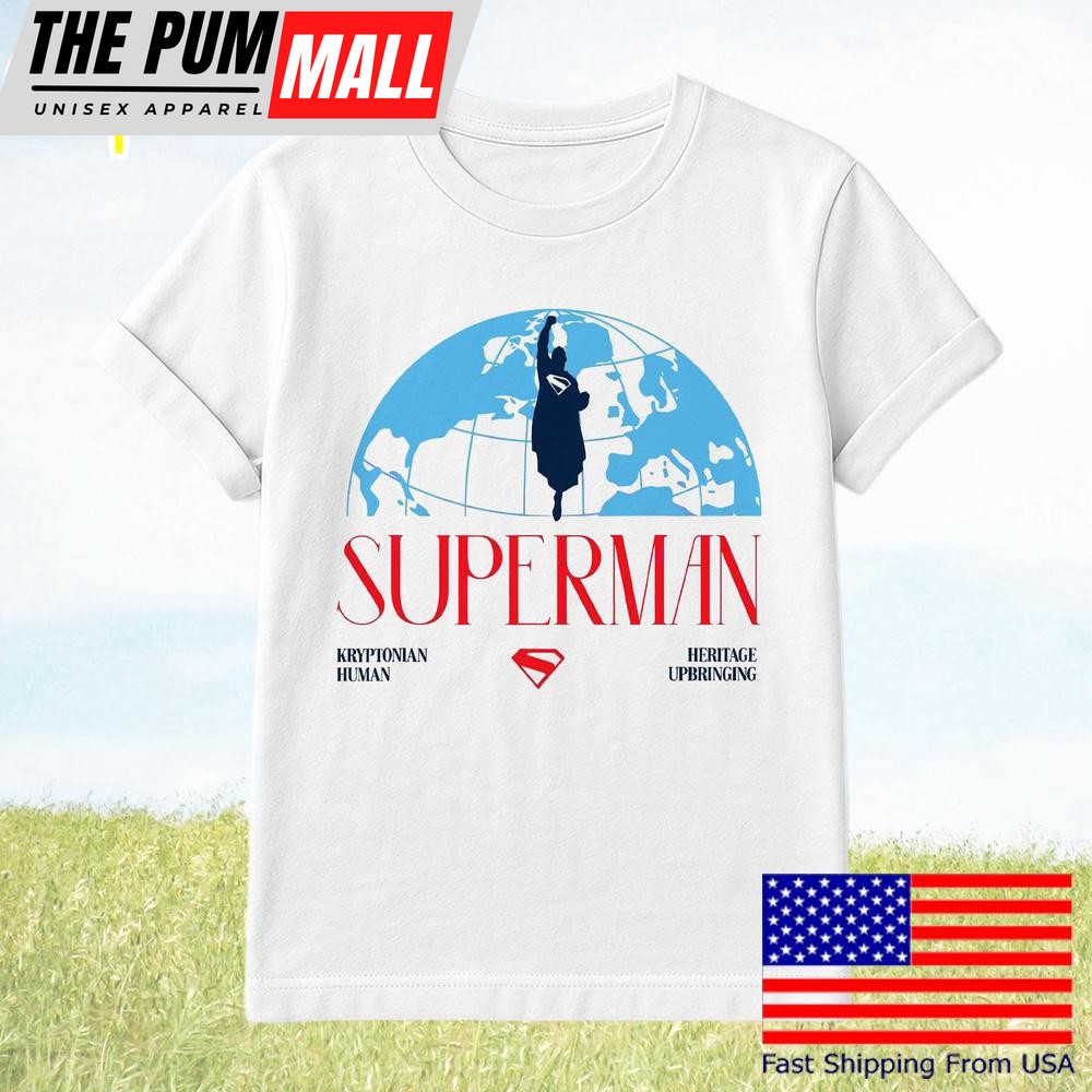 Superman Kryptonian Human Heritage Upbringing Logo T-Shirt