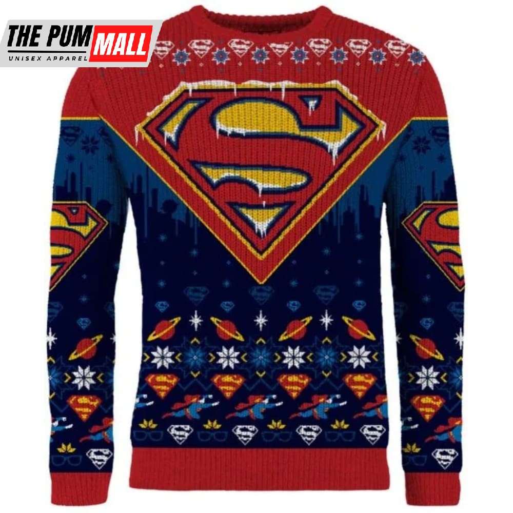 Superman Man of Festivities Christmas Sweater