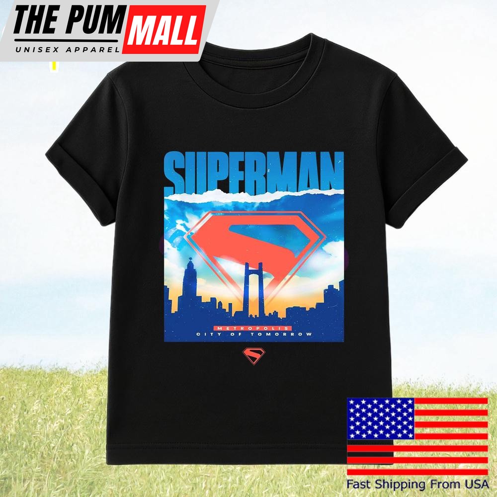 Superman Metropolis City Of Tomorrow Ripped T-Shirt