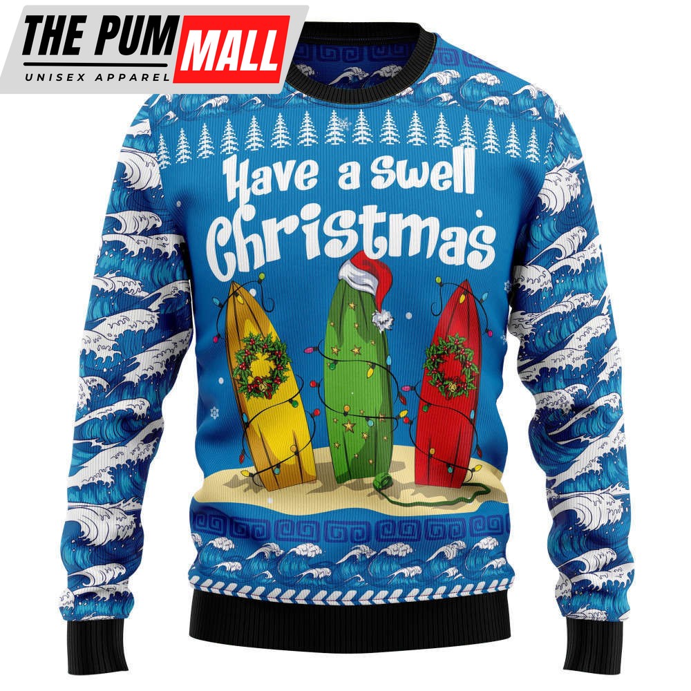 Surfer Swell Christmas T0311 Ugly Christmas Sweater – Noel Malalan