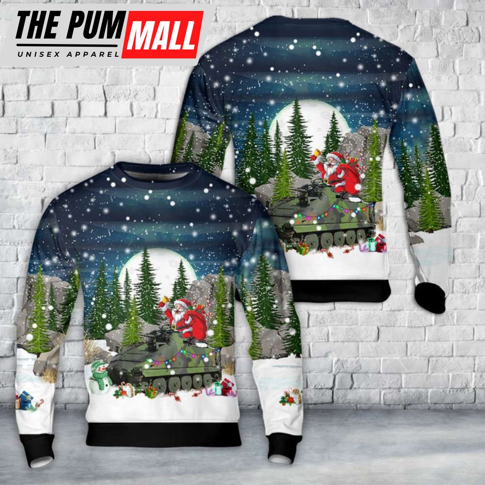 Swedish Army Pbv 302 Christmas Sweater – Festive Military Style