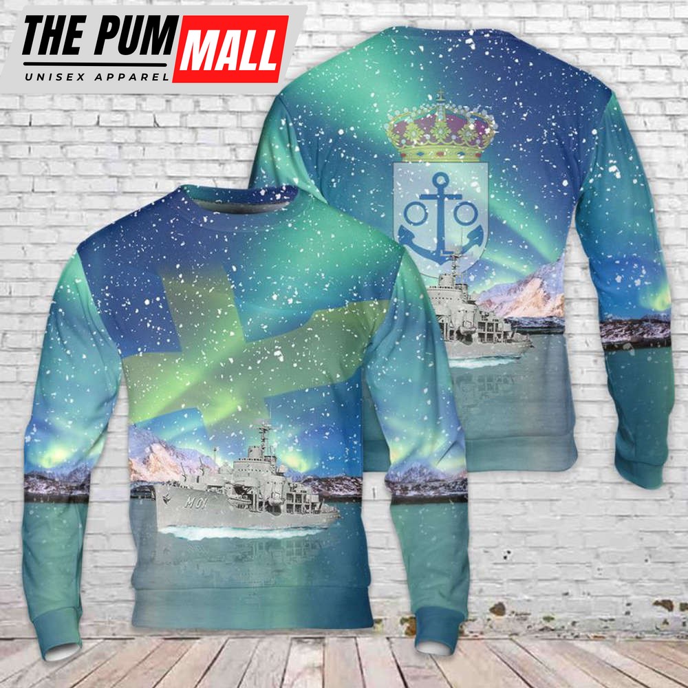 Swedish Navy HMS Alvsnabben (M01) Christmas Sweater Gift For Christmas