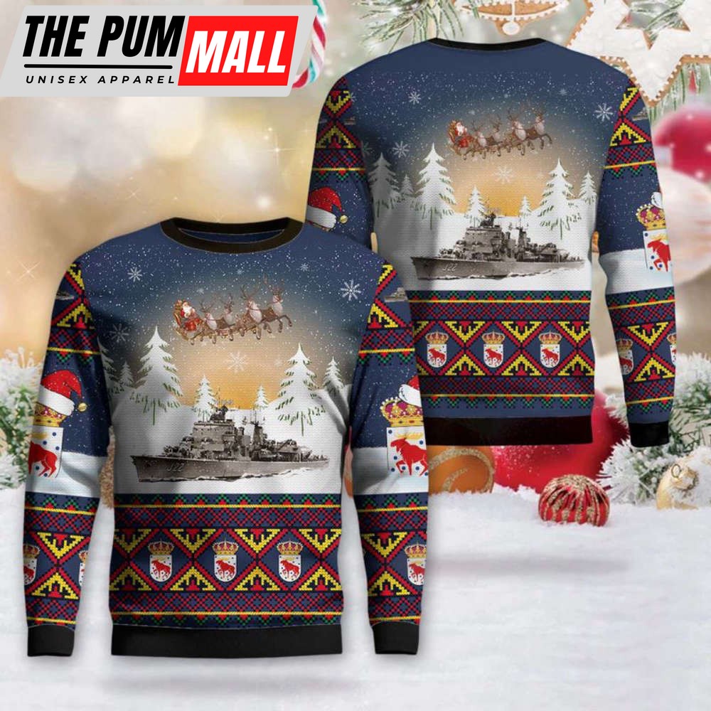 Swedish Navy HSwMS Gastrikland (J22) Ostergotland-class Destroyer Christmas Sweater Gìt For Christmas