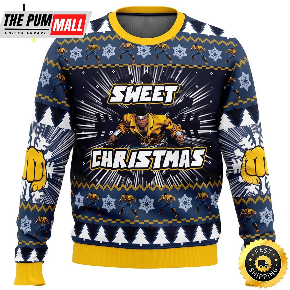 Sweet Christmas Luke Cage Marvel Ugly Christmas Sweater