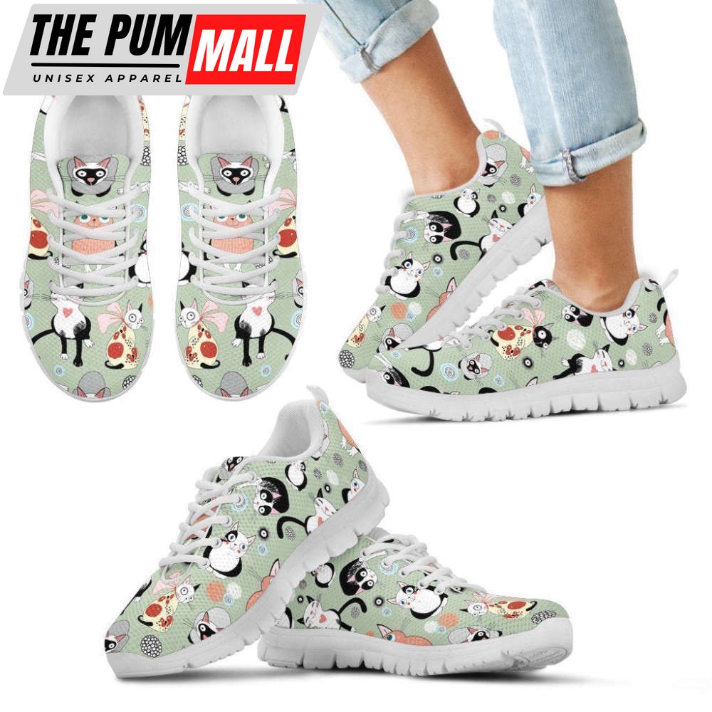 Sweet Happy Cats Kid’s Sneakers Walking Running Lightweight Casual Shoes For Men And Women