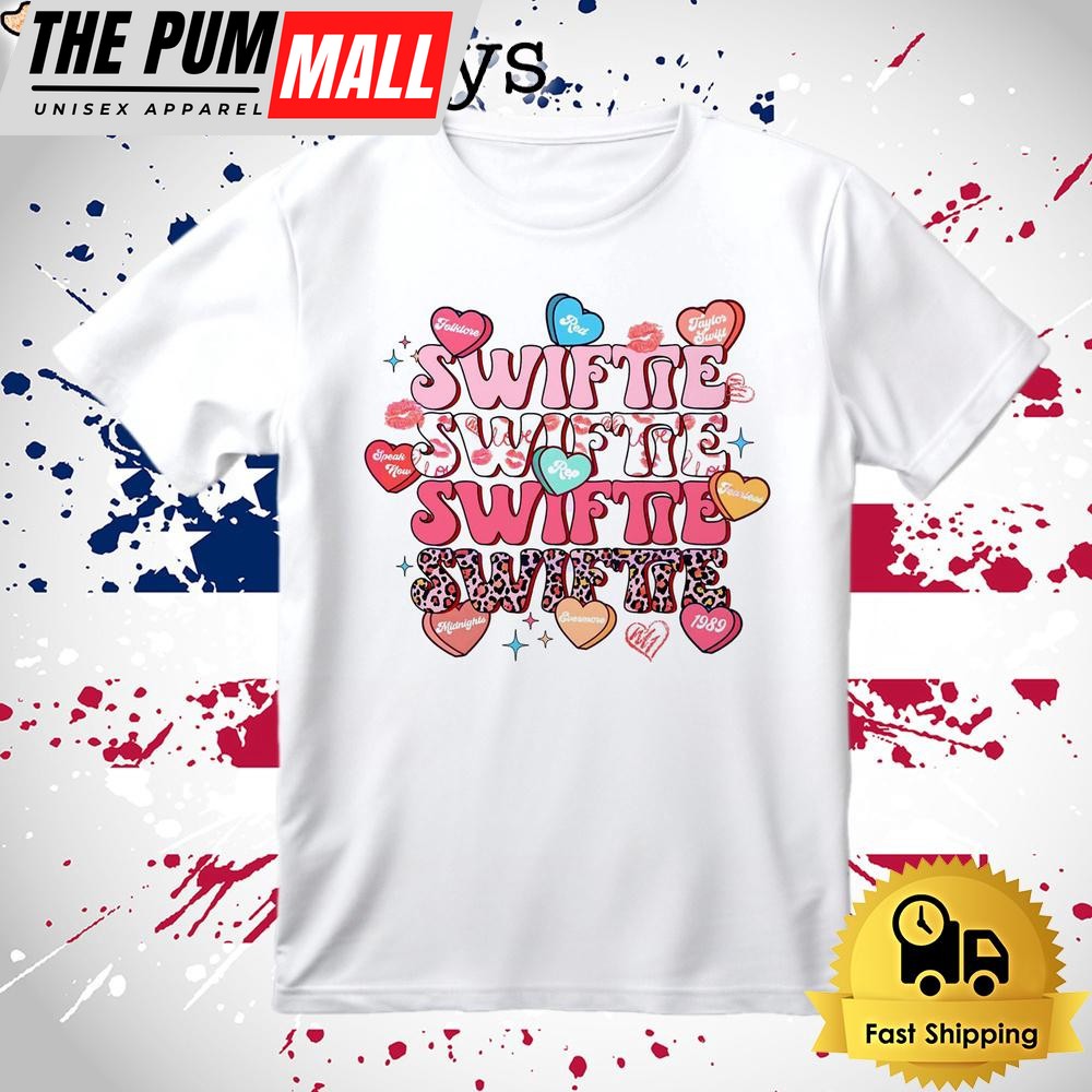 Swiftie Valentine Taylor Albums Heart T Shirt