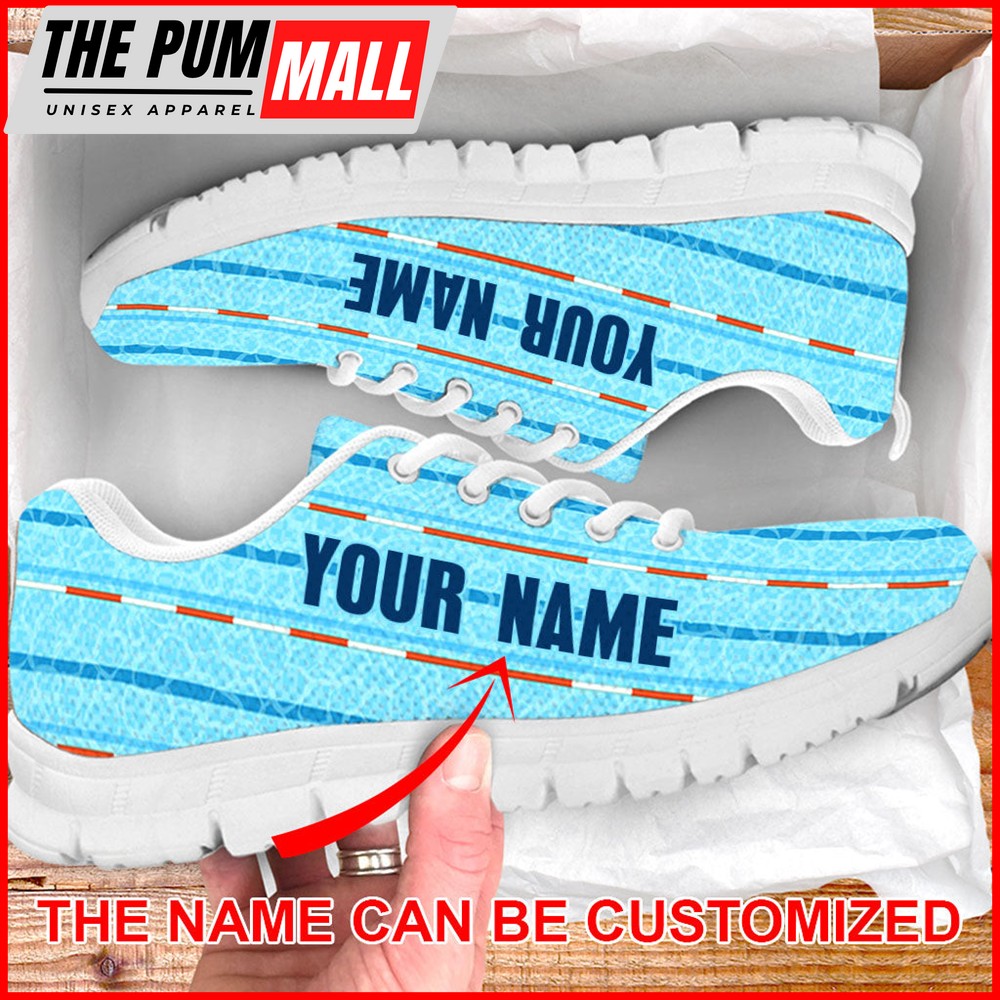 Swimming Pool Personalized Custom Shoes Fashion Sneaker For Men And Women Comfortable Walking Running Lightweight Casual Shoes
