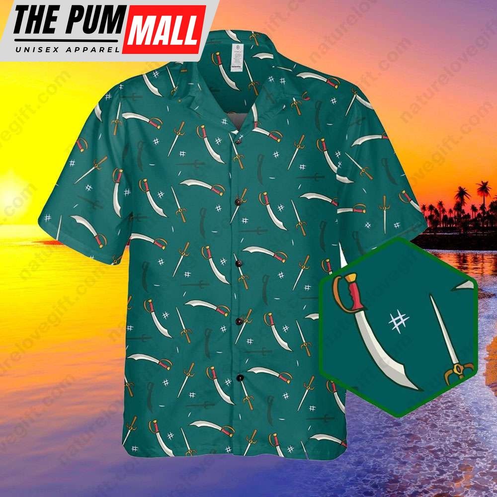Swords Weapon Hawaiian Shirt DnD Dungeon and Dragon DM Gift