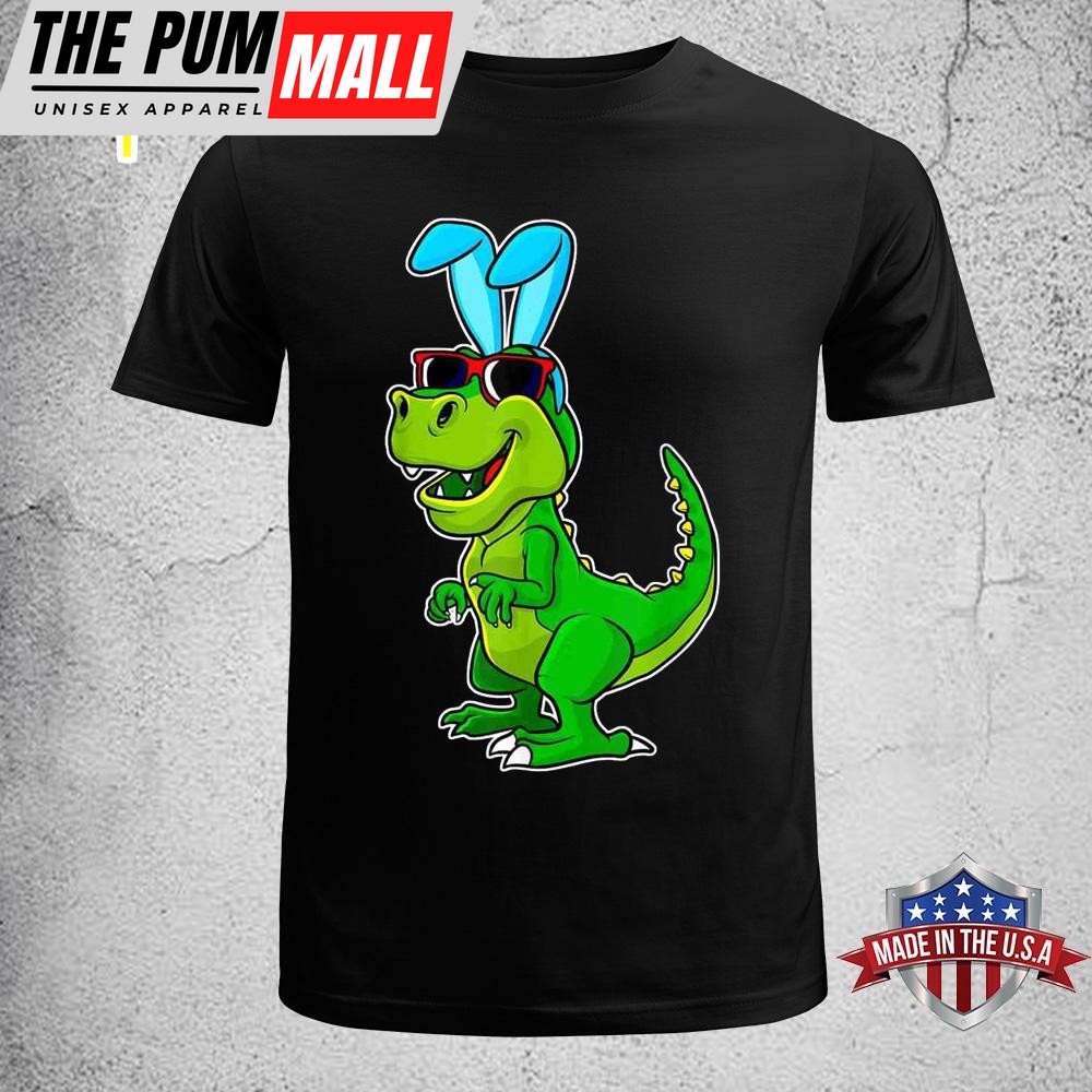 T Rex Easter Bunny Funny Dinosaur Boys Basket Stuffers Kids Funny Easter Shirt