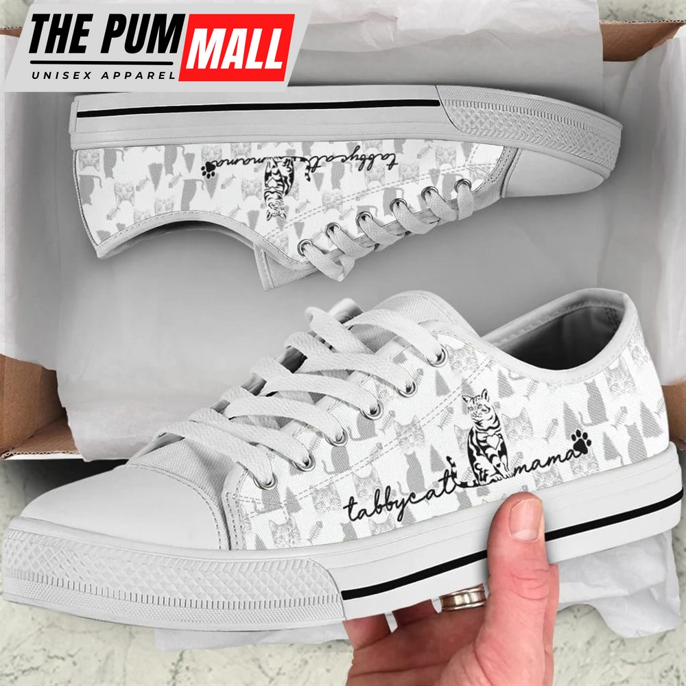 Tabby Cat Low Top Shoes – Cat Walking Shoes Men Women – Cat Memorial Gift