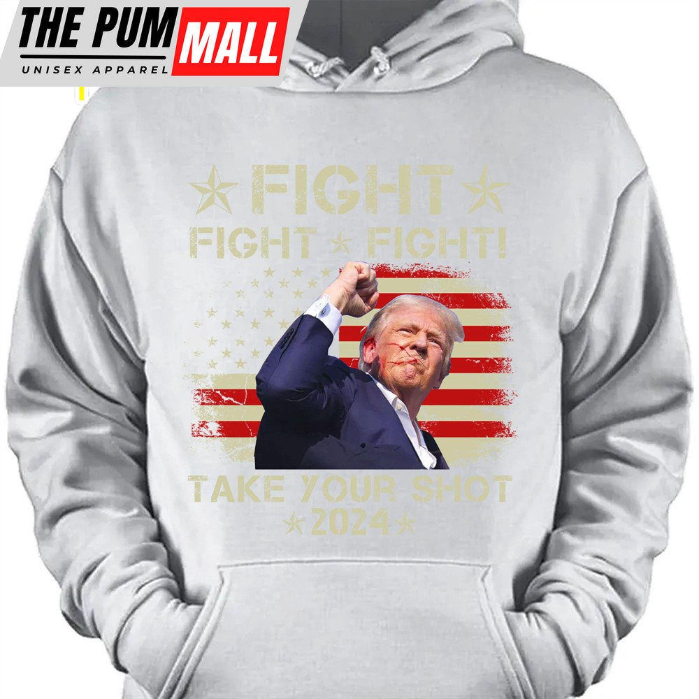 Take Your Shot Trump Fight 2024 Shirt Pennsylvania Rally Trump Supporters Shirt Dark