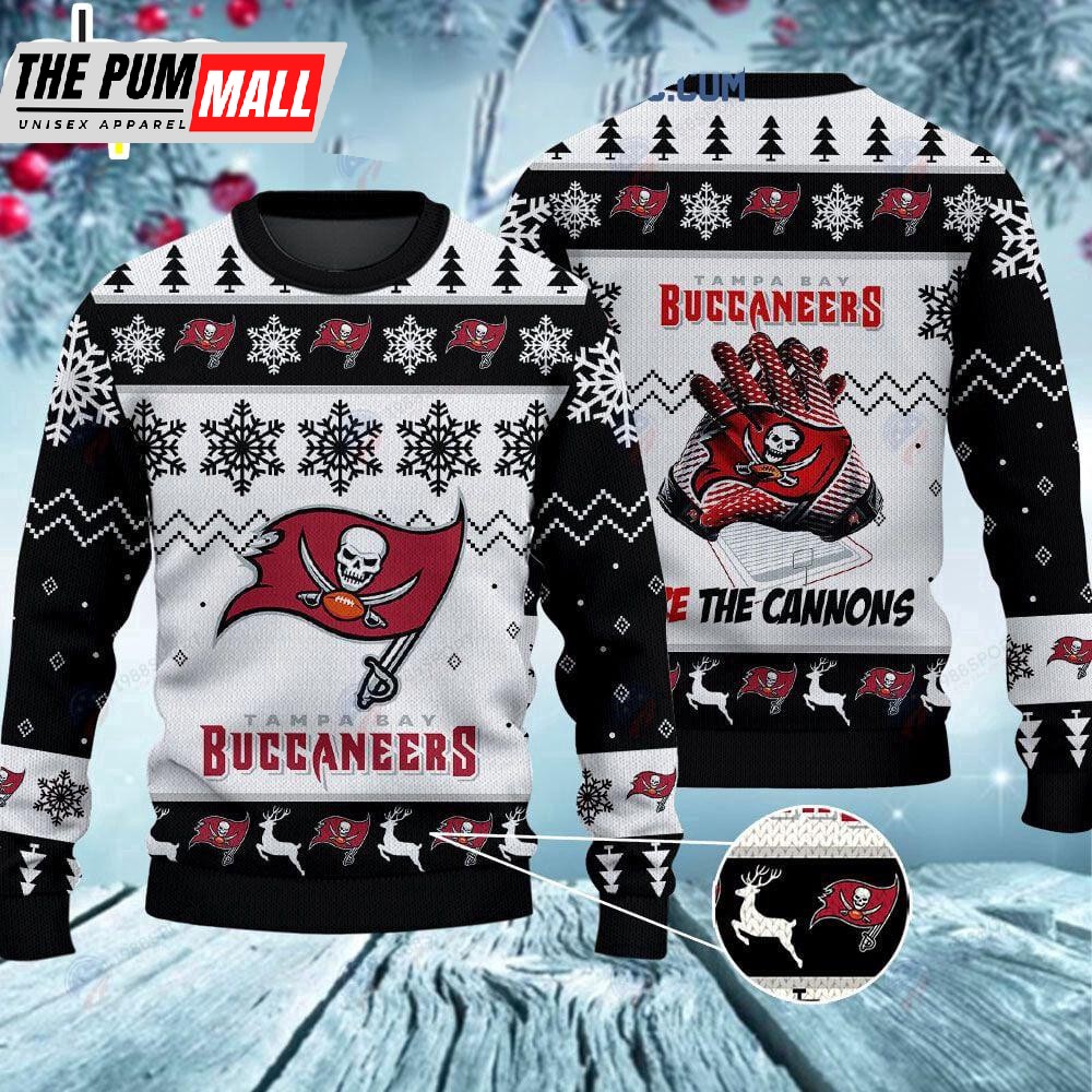 Tampa Bay Buccaneers Fire The Cannons Christmas Ugly Sweater