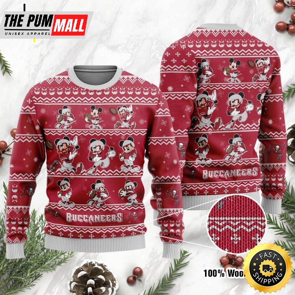Tampa Bay Buccaneers Mickey Mouse Ugly Christmas Sweater, Perfect Holiday Gift