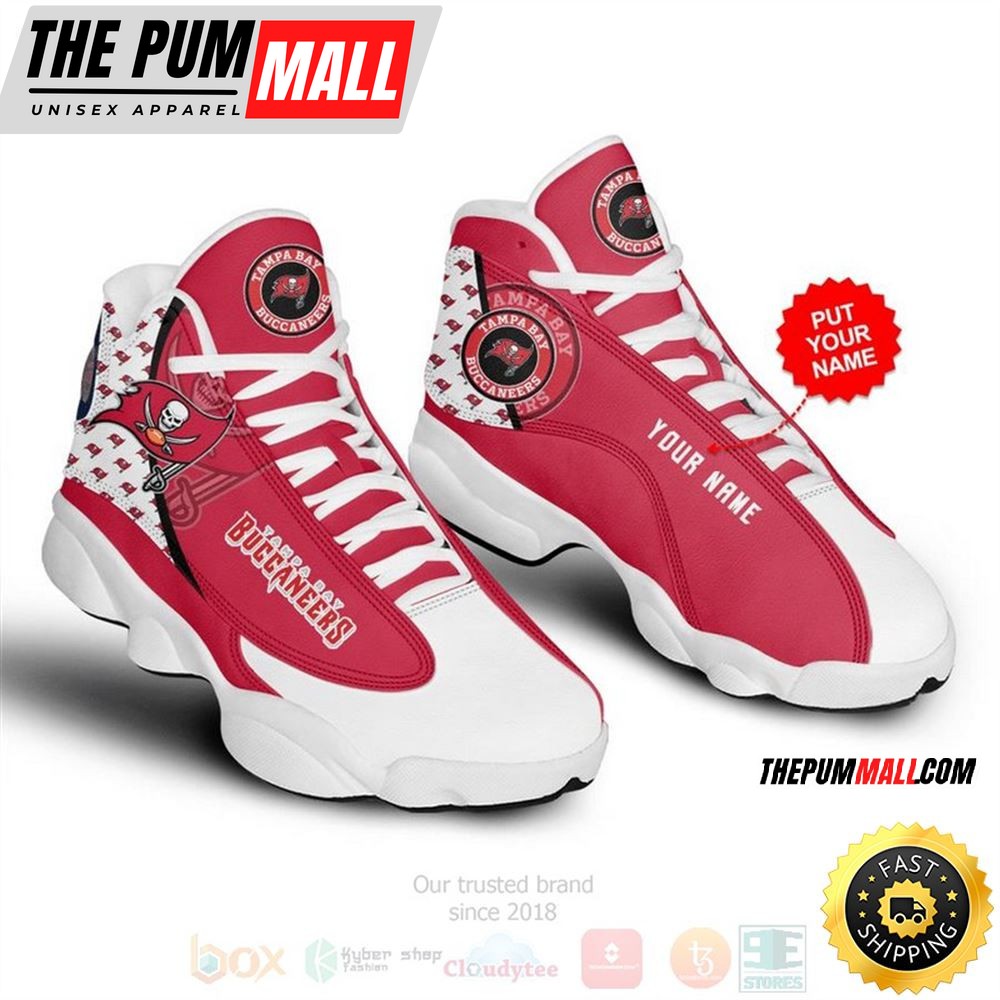 Tampa Bay Buccaneers Nfl Custom Name Air Jd 13 Shoes 2