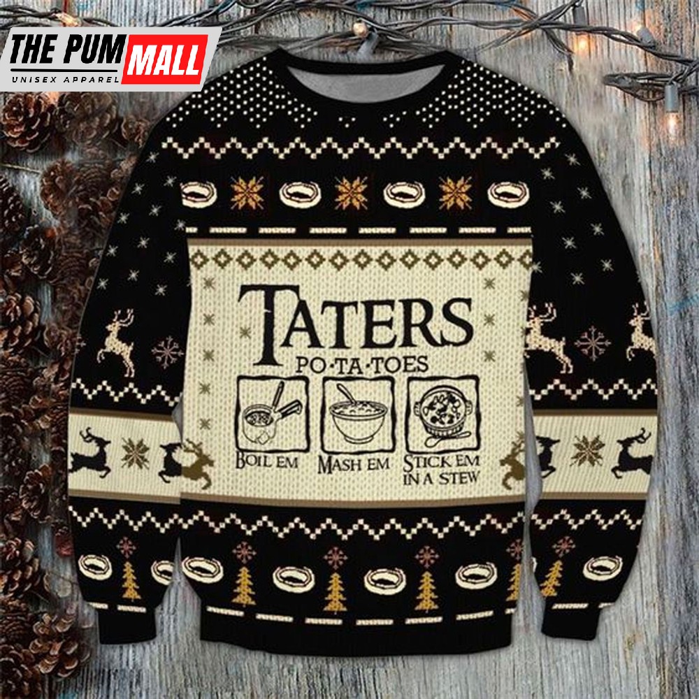 Taters Potatoes Ugly Christmas Sweater