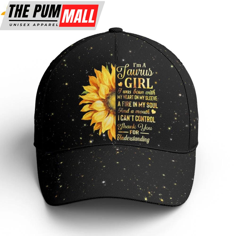 Taurus Girl Sunflower Classic Baseball Cap