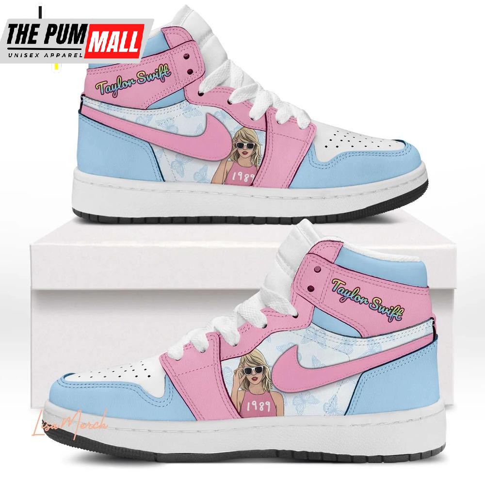 Taylor Swift 1989 Blue Pink AJ1 Shoes Air Jd 1 Sneakers
