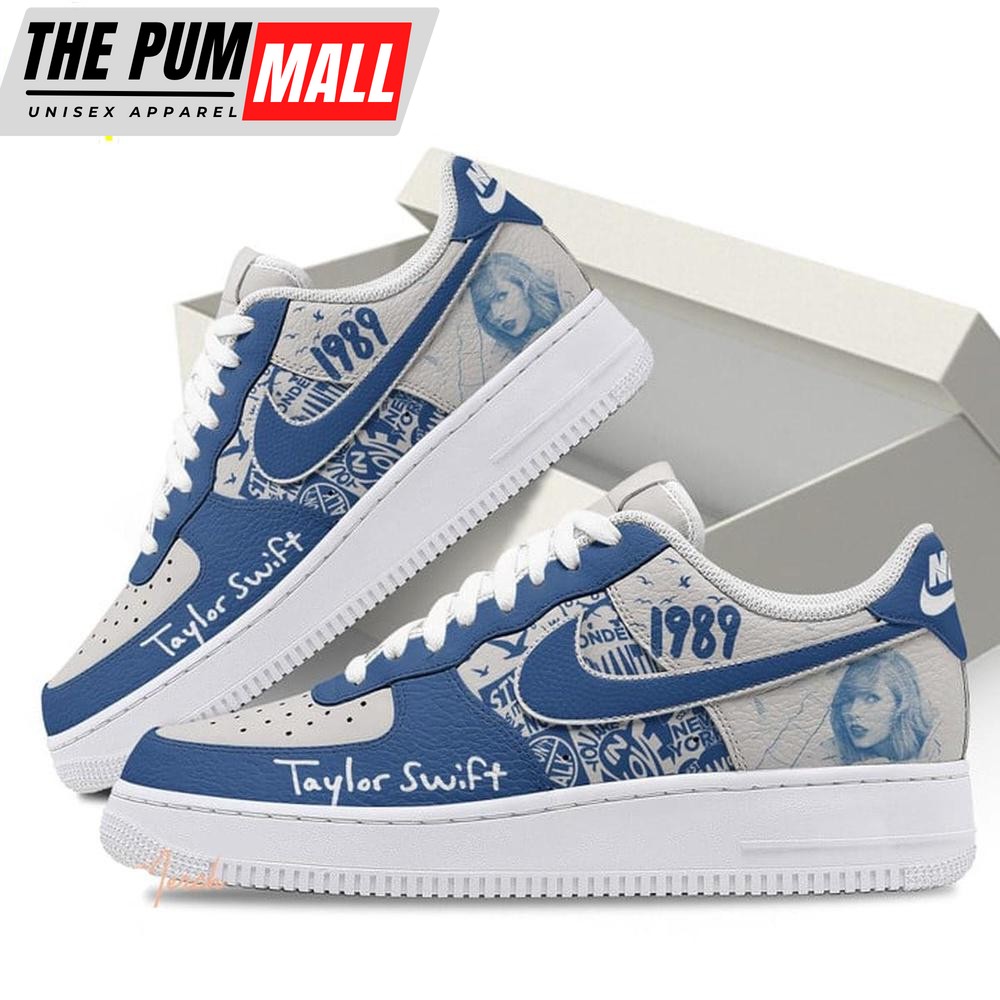 Taylor Swift 1989 In Blue Air Force 1 Shoes For Fans