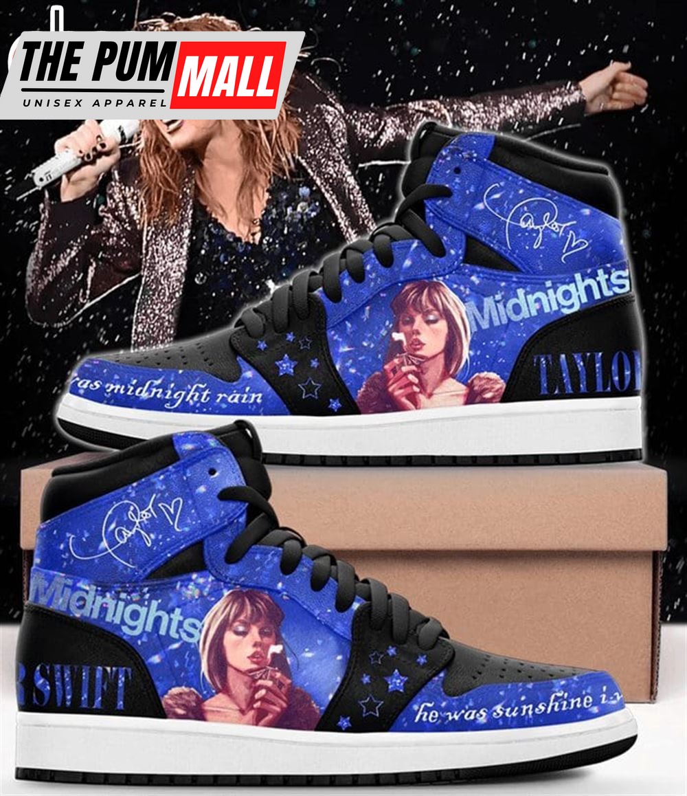Taylor Swift Air Jd 1 High Top Shoes Blue