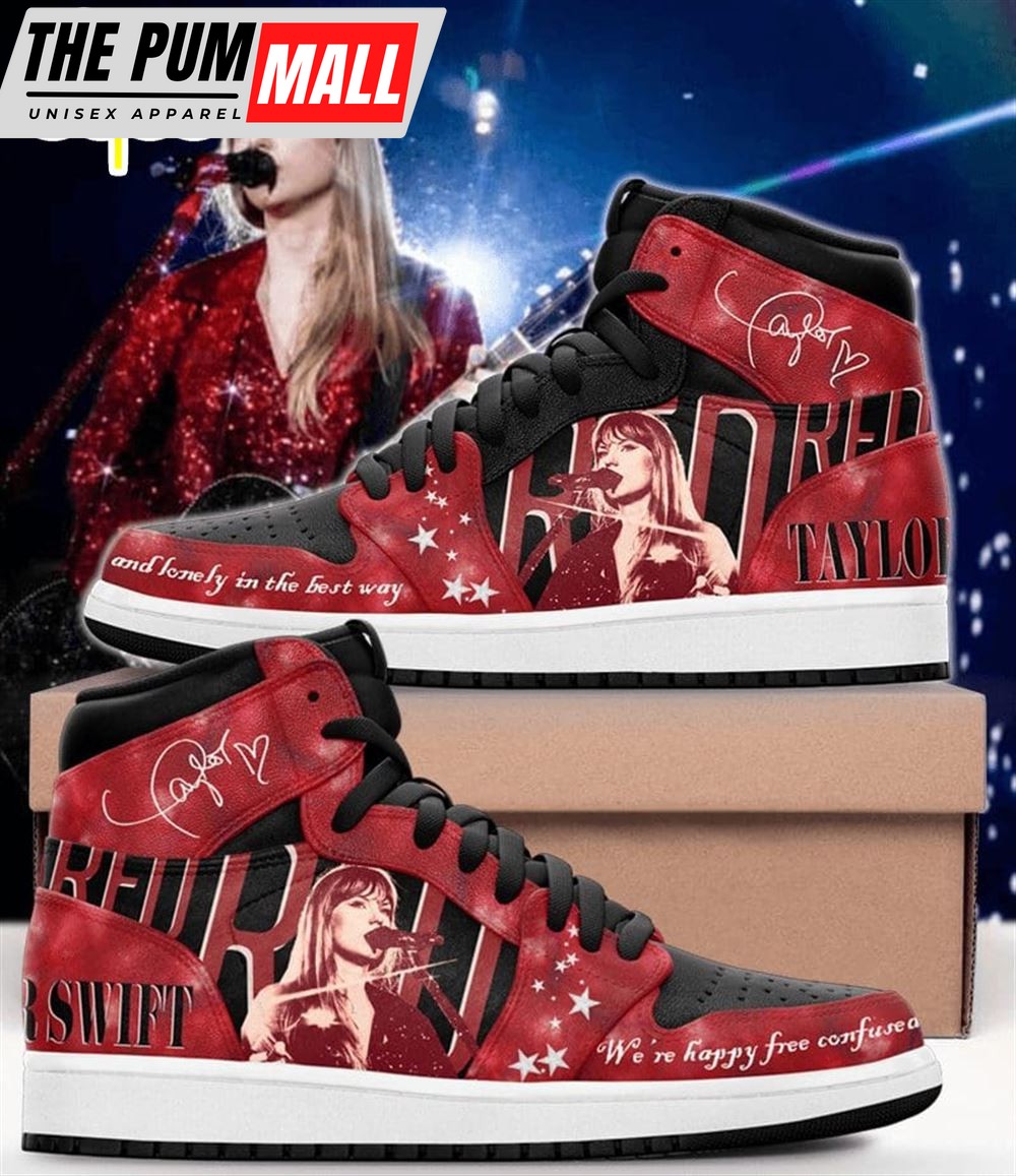 Taylor Swift Air Jd 1 High Top Shoes Ver RED