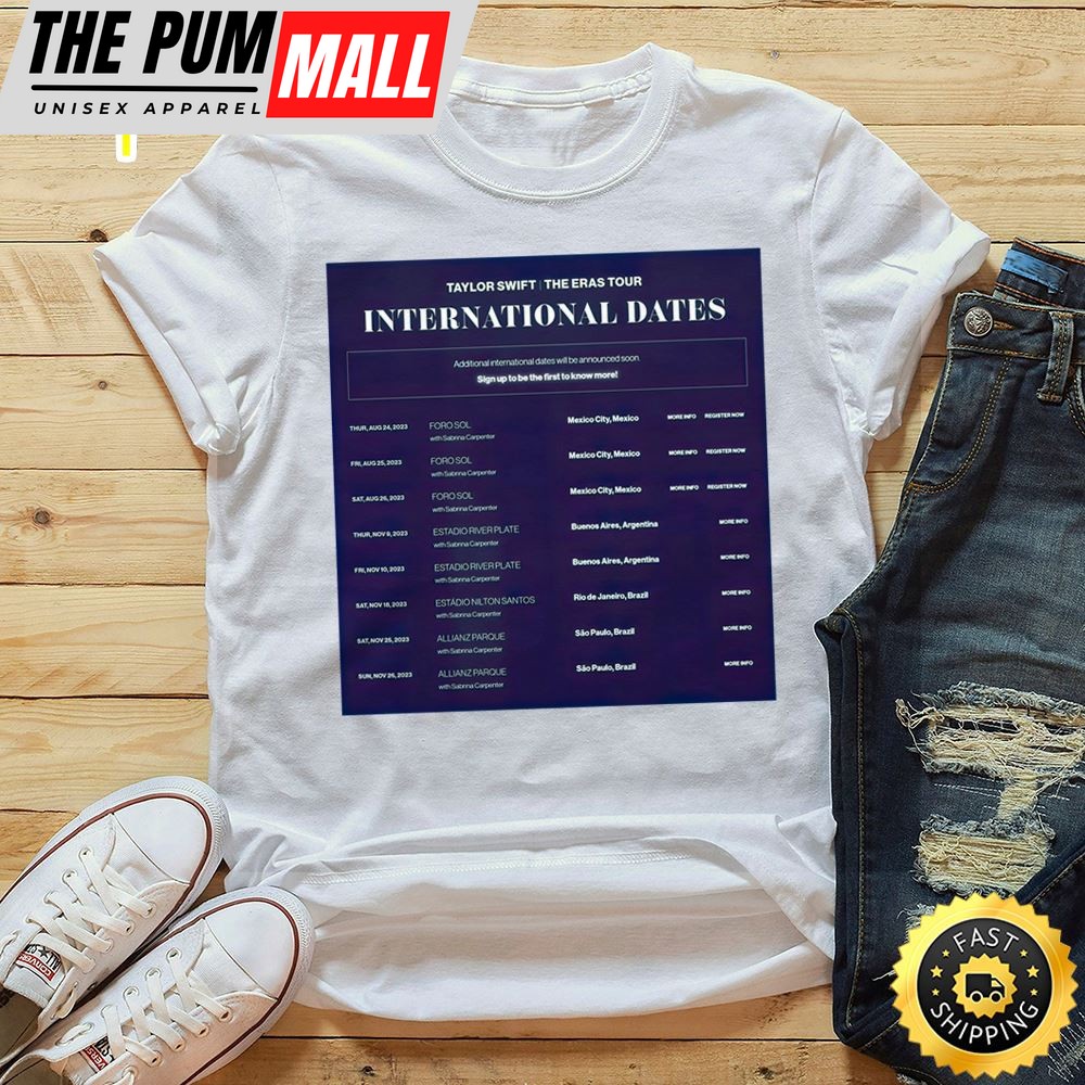 Taylor Swift Announces Mexico, Argentina And Brazil Dates Unisex Tshirt