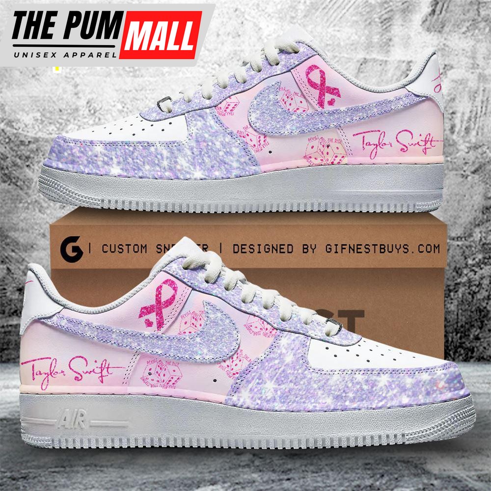 Taylor Swift Breat Cancer Air Force 1 Sneaker Gift For Christmas