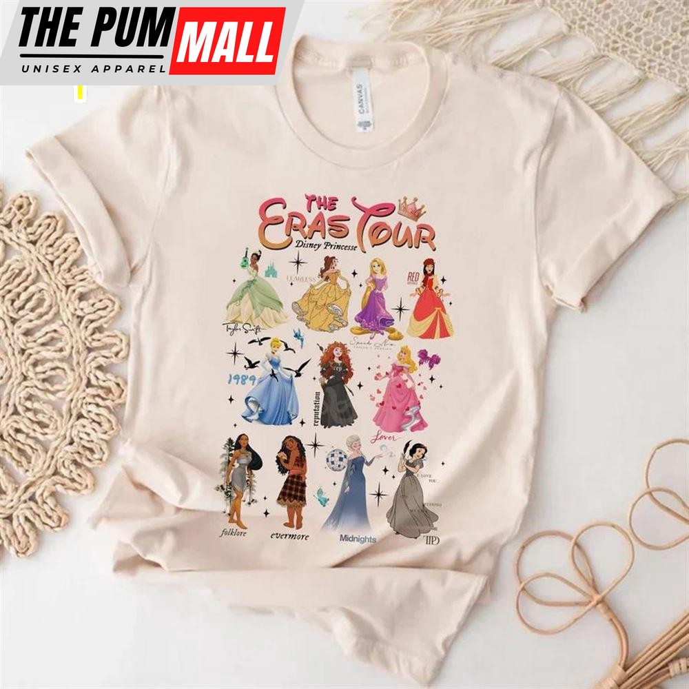 Taylor Swift Disney Princess Eras Tour Tshirt Tee Shirt Gift For Fans